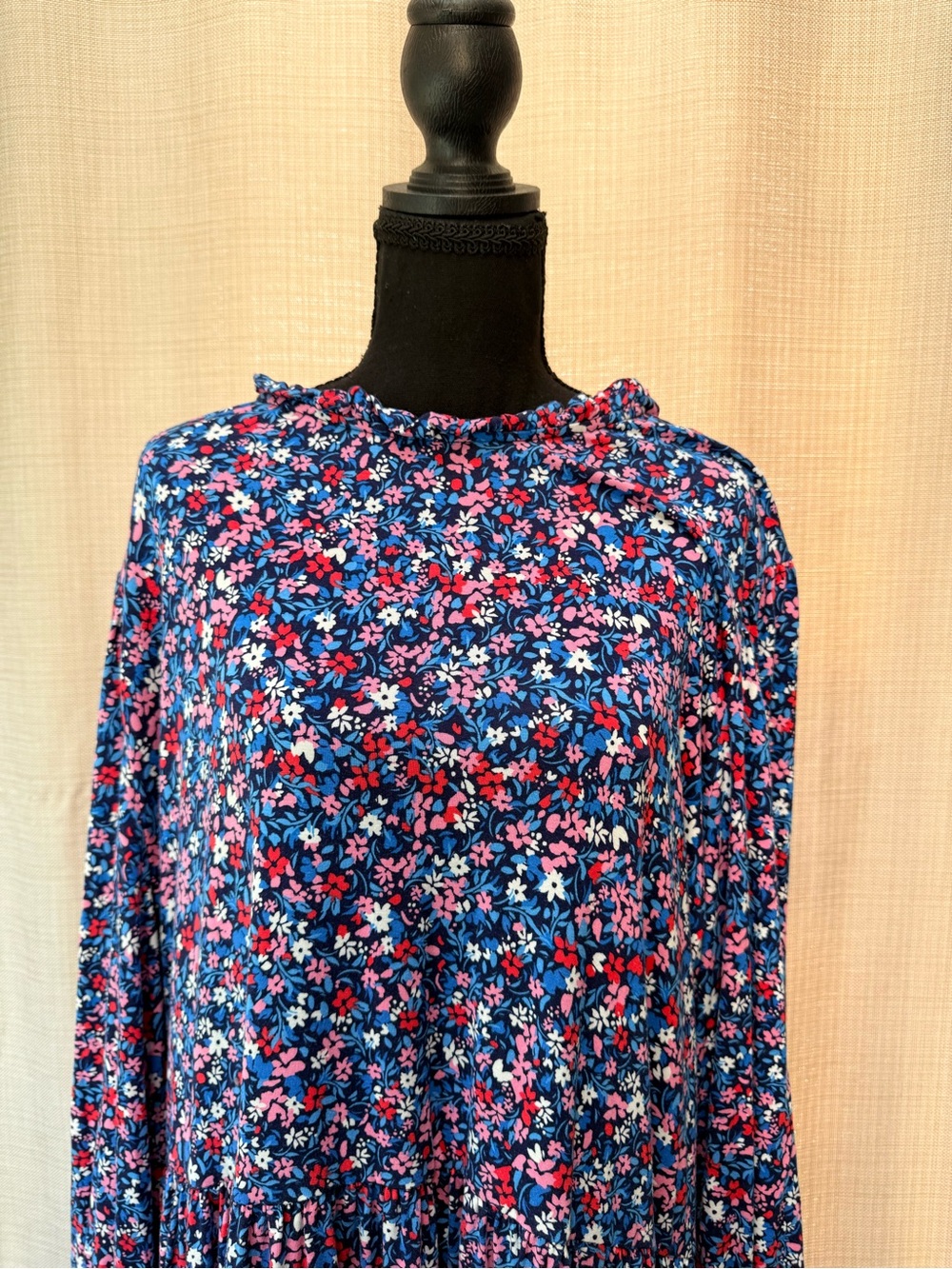 Draper James 3X Ditsy Floral Tiered Midi Dress Smocked Ruffle - Picture 3 of 14
